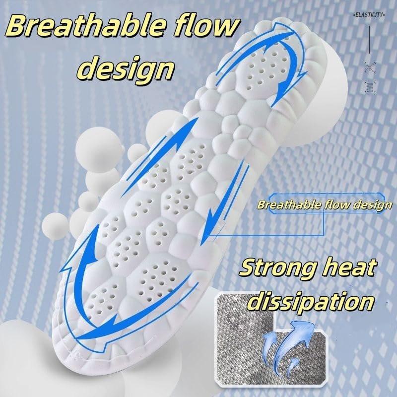 Cloud Soles 4D Einlegesohlen für Damen und Herren – Anti-Ermüdung, Stoßdämpfung, Fußschmerzen lindern (Grau, XL)