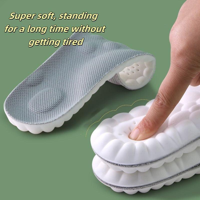 Cloud Soles 4D Einlegesohlen für Damen und Herren – Anti-Ermüdung, Stoßdämpfung, Fußschmerzen lindern (Grau, XL)