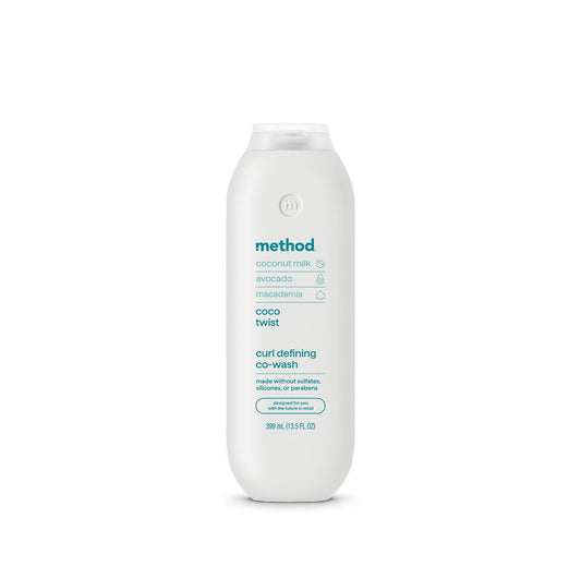 Method Curl Defining Co-Wash, Coco Twist – Feuchtigkeitsspendend & entwirrend - Sulfatfrei, parabenfrei & sicher für coloriertes Haar - 400 ml