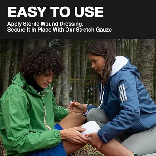 SurviveX 4 Zoll Stretch-Mullbinde – 10er-Pack, konformierende medizinische Bandage für Wundversorgung, Erste Hilfe und Verbandmaterial