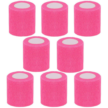 CIYAGPOOU Selbstklebende Bandage, 2 Zoll Rosa, Atmungsaktive Elastische Cohesive Bandagen, Sporttape Bulk für Erste Hilfe, Handgelenksverstauchungen