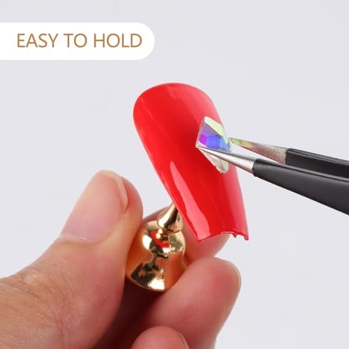 Tbestmax 2er-Set Nagelhalter-Ständer für Press-on-Nägel, Holz, wellenförmig