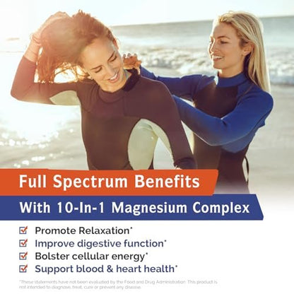 Innate Vitality 10-in-1 Magnesium Komplex 960 mg, 420 mg elementares Magnesium pro Portion, mit Magnesiumglycinat, Citrat, Malat und mehr, für Schlaf, Verdauung, Energie, 90 vegane Kapseln