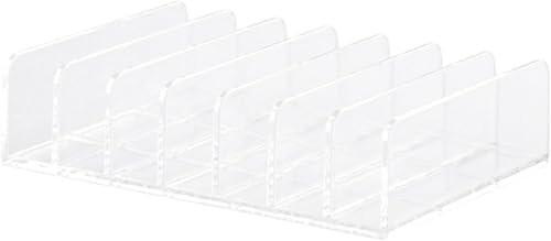 Klarsicht-Aufbewahrungsbox mit 7 Fächern, multifunktionaler Make-up-Organizer, Geldaufbewahrungsregal, Kosmetik-Organizer für Theke und Schminktisch, transparent