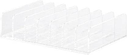 Klarsicht-Aufbewahrungsbox mit 7 Fächern, multifunktionaler Make-up-Organizer, Geldaufbewahrungsregal, Kosmetik-Organizer für Theke und Schminktisch, transparent