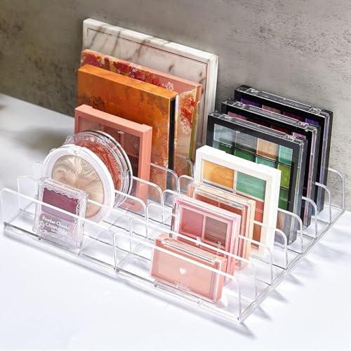 Klarsicht-Aufbewahrungsbox mit 7 Fächern, multifunktionaler Make-up-Organizer, Geldaufbewahrungsregal, Kosmetik-Organizer für Theke und Schminktisch, transparent