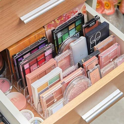 Klarsicht-Aufbewahrungsbox mit 7 Fächern, multifunktionaler Make-up-Organizer, Geldaufbewahrungsregal, Kosmetik-Organizer für Theke und Schminktisch, transparent