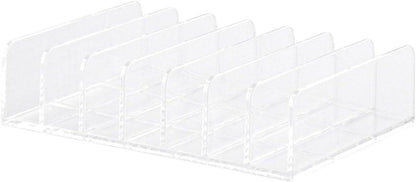 Klarsicht-Aufbewahrungsbox mit 7 Fächern, multifunktionaler Make-up-Organizer, Geldaufbewahrungsregal, Kosmetik-Organizer für Theke und Schminktisch, transparent