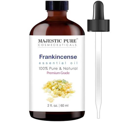 Majestic Pure Weihrauch ätherisches Öl mit Glaspipette – 100 % rein und natürlich – Ätherisches Öl für Diffuser, Aromatherapie, Seifen- und Kerzenherstellung, 60 ml