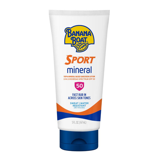 Banana Boat Sport Mineral Sonnencreme LSF 50 Lotion, 148 ml | Zinkoxid Sonnencreme, Sonnenschutz LSF 50