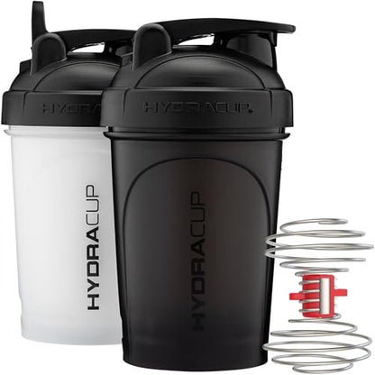 Hydra Cup 2er-Pack 20oz Shaker Flaschen | Protein-Shaker mit Schneeball, auslaufsicher, Tragegriff | BPA-freier Mixer für Proteinpulver & Nahrungsergänzungsmittel