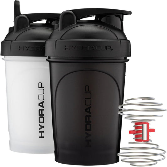 Hydra Cup 2er-Pack 20oz Shaker Flaschen | Protein-Shaker mit Schneeball, auslaufsicher, Tragegriff | BPA-freier Mixer für Proteinpulver & Nahrungsergänzungsmittel