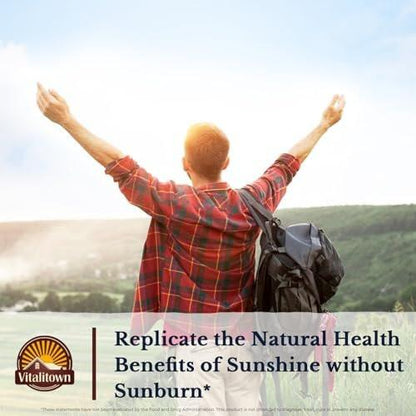 Vitalitown Vitamin D3 K2 Kapseln, Vitamin D3 10000 IE + Vitamin K2 (MK7) 200 mcg, 90 Weichkapseln, Non-GMO, Ohne Gluten & Soja, Für Knochen, Zähne, Immunsystem & Herzgesundheit