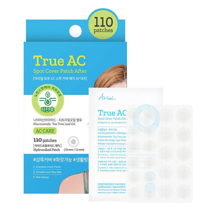 Ariul True AC Clear Spot Patch – Unsichtbare matte Hydrokolloid-Pflaster, wasserdicht, 10 mm & 12 mm, koreanische Hautpflege (110 Stück)