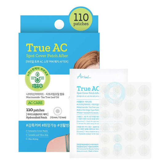 Ariul True AC Clear Spot Patch – Unsichtbare matte Hydrokolloid-Pflaster, wasserdicht, 10 mm & 12 mm, koreanische Hautpflege (110 Stück)