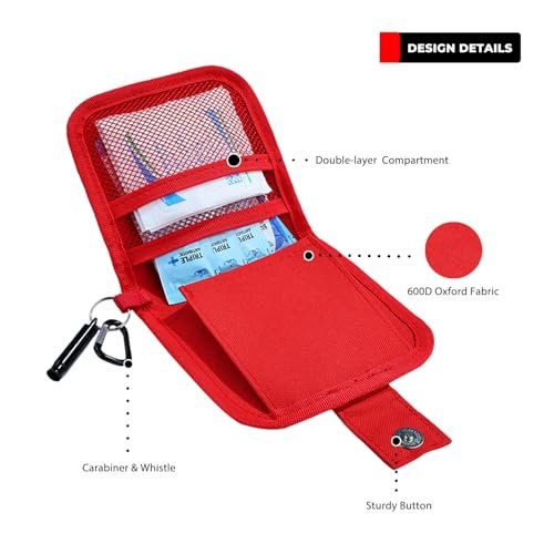 Benelinemed Mini Erste-Hilfe-Set – 137-teiliges Notfallset für Zuhause, Auto, Reise, Camping & Outdoor (Rot)