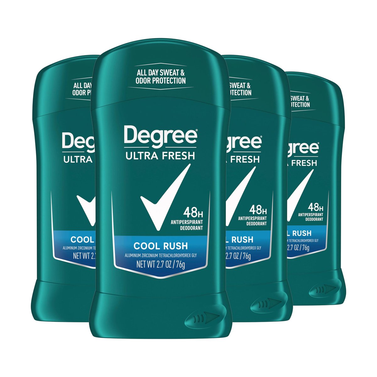Degree Men Ultra Fresh Antiperspirant Deodorant Stick für Männer 4er Pack Cool Rush 2,7 oz