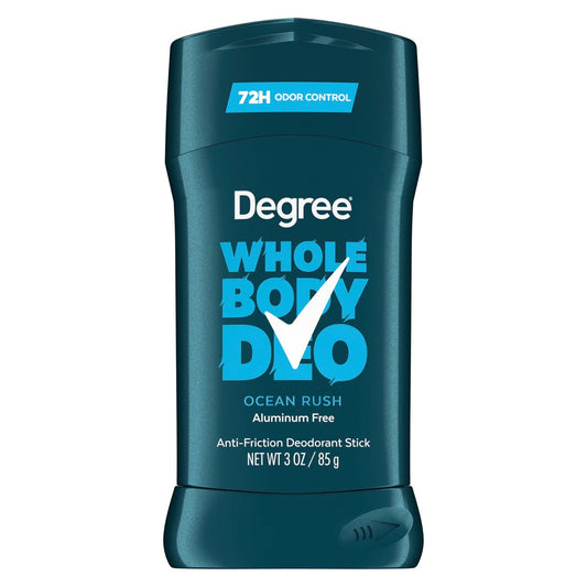 Degree Men Whole Body Deodorant Stick Ocean Rush – Aluminiumfreier Deodorant-Stick mit 72h Geruchsschutz, 85 g