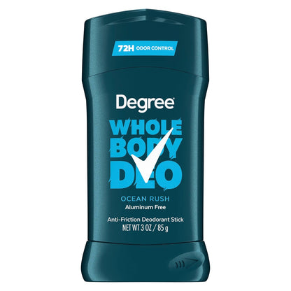 Degree Men Whole Body Deodorant Stick Ocean Rush – Aluminiumfreier Deodorant-Stick mit 72h Geruchsschutz, 85 g