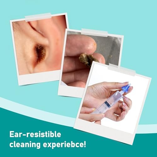 ETTSNU 20-mL-Ohrspritze zur Ohrenschmalzentfernung, Reinigungsset mit 3 Penta-Stream- und 3 Tri-Stream-Aufsätzen, verbesserte Hörklarheit und Ohrhygiene (klar)