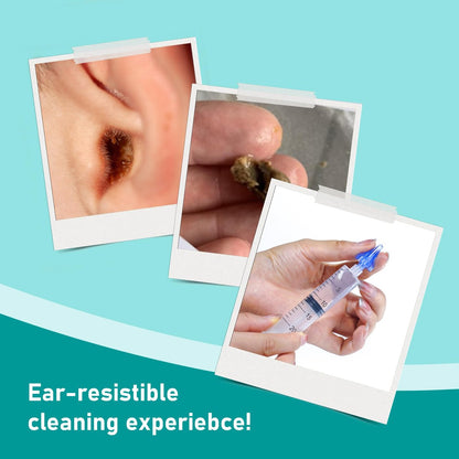 ETTSNU 20-mL-Ohrspritze zur Ohrenschmalzentfernung, Reinigungsset mit 3 Penta-Stream- und 3 Tri-Stream-Aufsätzen, verbesserte Hörklarheit und Ohrhygiene (klar)