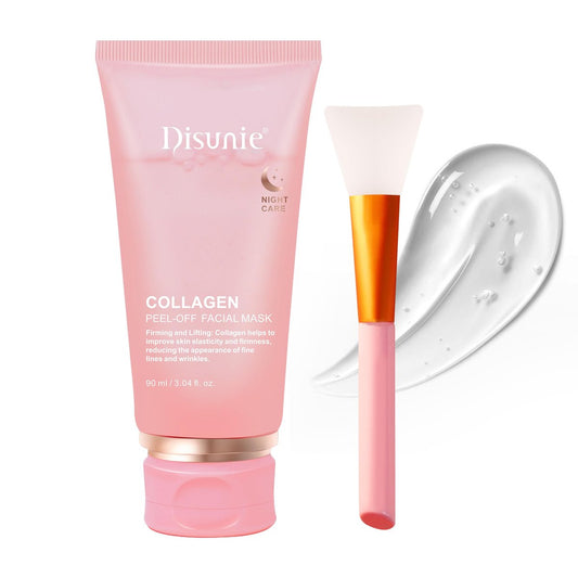 Disunie Collagen Overnight Wrapping Mask mit Pinsel – 3,04 oz (86 g) – Nacht-Peel-off-Gesichtsmaske mit Ceramid NP, Niacinamid und hydrolysiertem Kollagen für strahlende Haut, Feuchtigkeit, Elastizität und Glanz