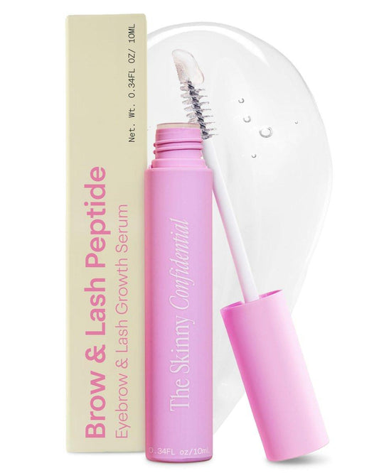The Skinny Confidential Brow Peptide Augenbrauen- & Wimpern-Styling Serum – Definierte Brauen mit ganztägigem Halt – Leichtes, nicht fettendes Serum für Brauen und Wimpern