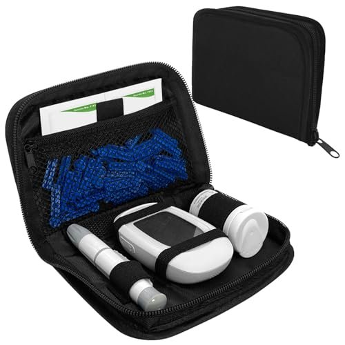 ICIMBI Diabetes Aufbewahrungstasche – Diabetiker-Organizer Tragetasche Kit, Blutzuckermessgerät Etui, Tragbares Diabetes-Testkit