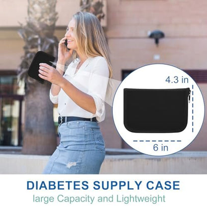 ICIMBI Diabetes Aufbewahrungstasche – Diabetiker-Organizer Tragetasche Kit, Blutzuckermessgerät Etui, Tragbares Diabetes-Testkit