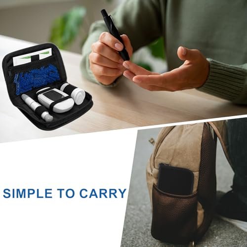 ICIMBI Diabetes Aufbewahrungstasche – Diabetiker-Organizer Tragetasche Kit, Blutzuckermessgerät Etui, Tragbares Diabetes-Testkit