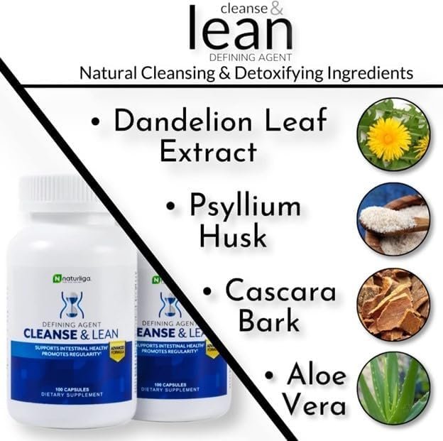 Max Muscle Naturaliga Cleanse and Lean Defining Agent – Kräuterreinigung für regelmäßige Verdauung mit natürlichen entgiftenden Inhaltsstoffen für Darmgesundheit, Dickdarmreinigung und Blähungen, 30 Kapseln