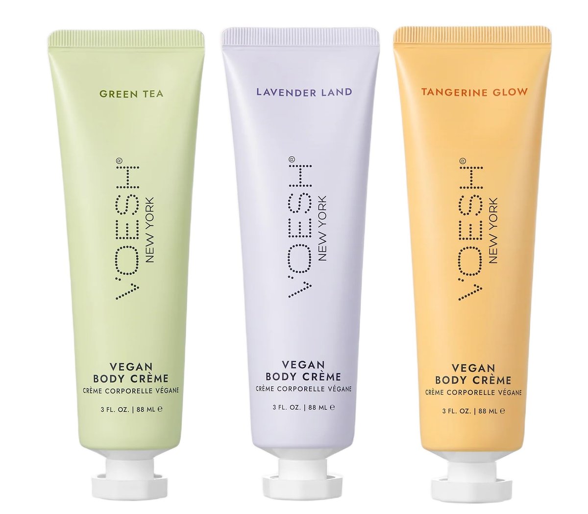 VOESH Vegan Body Creme Trio - Feuchtigkeitsspendendes Hautpflege-Set mit Avocadoöl, Bio-Olivenöl & natürlichen Extrakten - Koreanische K-Beauty (Grüner Tee, Lavendel, Mandarine) - 9 Unzen