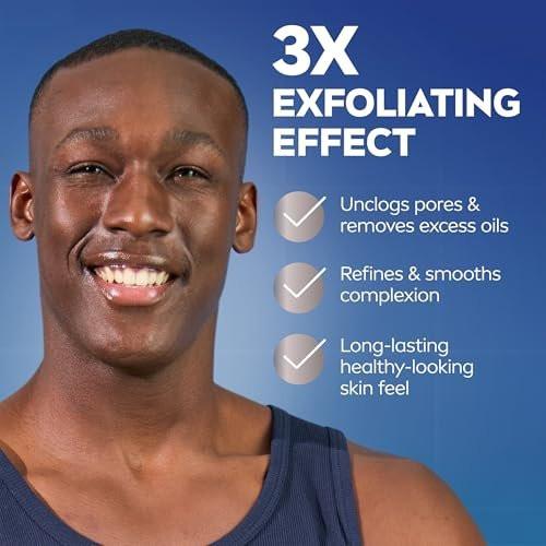 NIVEA MEN Deep Clean Gesichtsreinigung und Peeling mit Aktivkohle – 3er-Pack (3 x 75 ml)