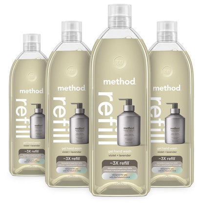 Method Gel Handseife Nachfüllpackung, Veilchen + Lavendel, 34 oz (4er-Pack)