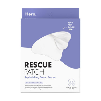 HERO COSMETICS Rescue Patch – Feuchtigkeitsspendende Creme-Pads für die Haut nach Unreinheiten, 6 Stück (3 Paare)