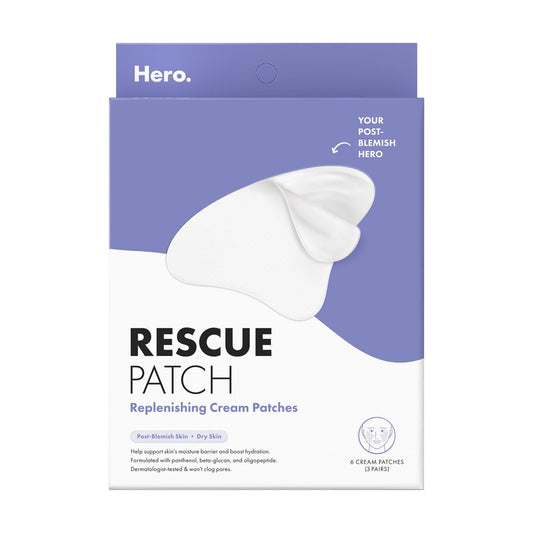 HERO COSMETICS Rescue Patch – Feuchtigkeitsspendende Creme-Pads für die Haut nach Unreinheiten, 6 Stück (3 Paare)
