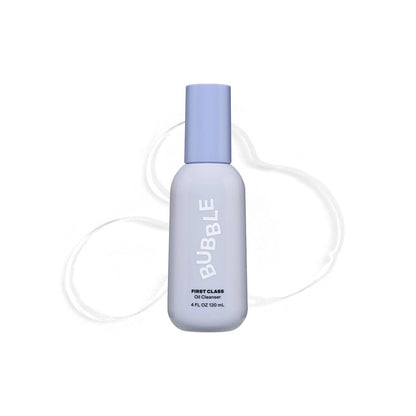 Bubble Skincare First Class Face Oil Cleanser - Gesichtsreinigungsöl + Make-up Entferner mit Rosenkernöl + Sonnenblumenkernöl zur Pflege und Beruhigung der Haut (118 ml)