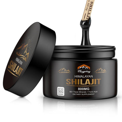 Shilajit Pure Himalayan Organic Resin - 800mg Gold Grade Shilajit Resin mit Fulvinsäure & 85+ Spurenelementen für Energie, Stärke & Immunität, Shilajit für Männer & Frauen, 800mg