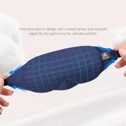 Mavogel Baumwoll-Schlafmaske – 100% handgefertigt, lichtblockierende Schlafmaske mit aktualisiertem Nasenbügel, weiche Schlafmaske für Damen und Herren, für Schlaf/Büro/Nickerchen, inklusive Aufbewahrungsbeutel (Starry Blue)