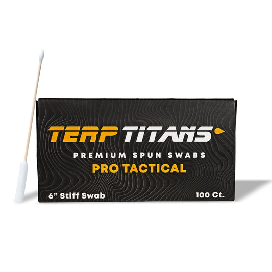 TerpTitans Pro Tactical – 100er Boxen, 2er-Pack Bambus-Wattestäbchen 15 cm – Laufspitze für maximale Absorption und Feinspitze für enge Stellen