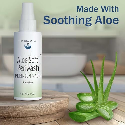 Aloe Soft Perineal Spray - Pack of 2 x 240 ml - Spülfreies Perineum-Waschmittel - Reinigt und beruhigt - Mit Aloe Vera Extrakt