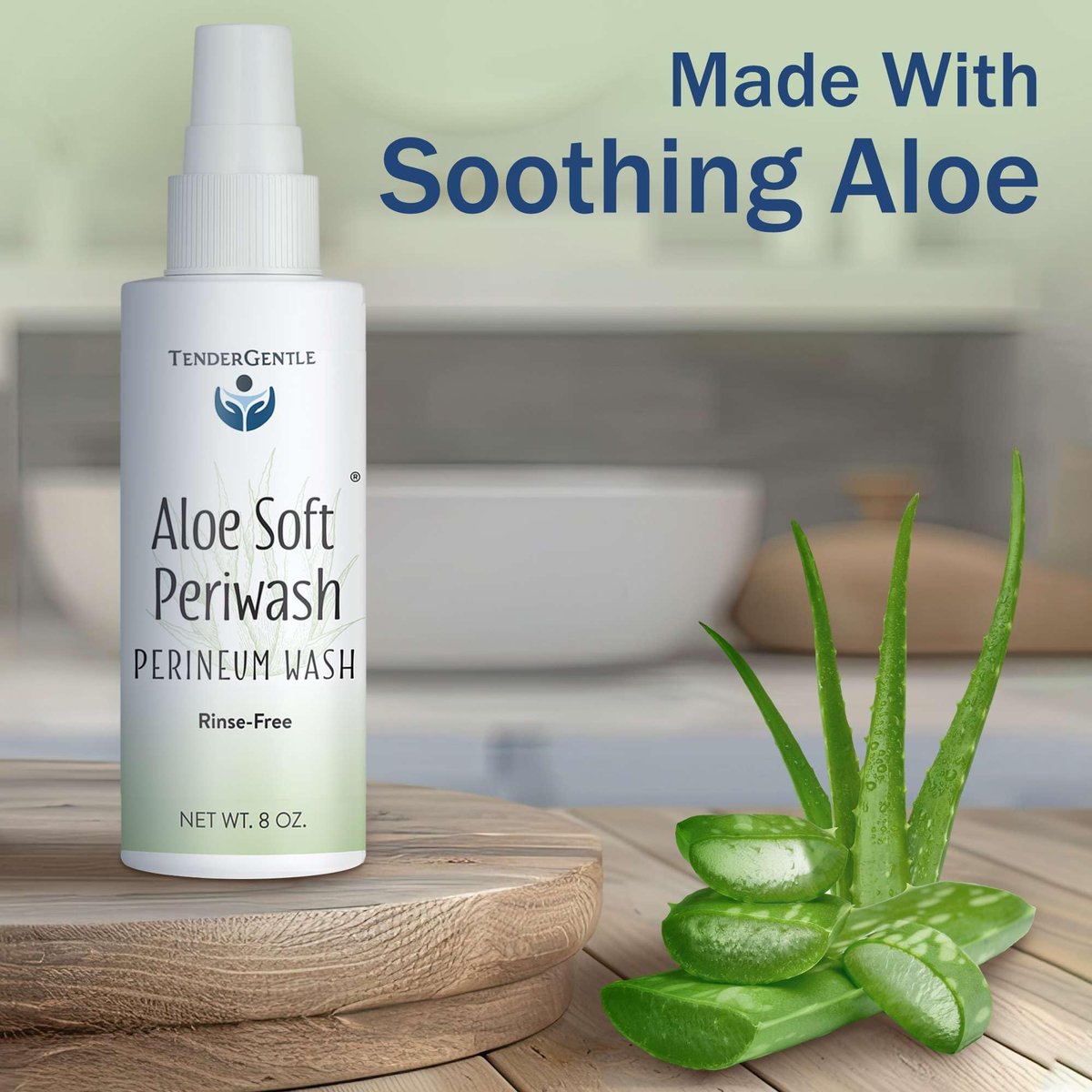 Aloe Soft Perineal Spray - Pack of 2 x 240 ml - Spülfreies Perineum-Waschmittel - Reinigt und beruhigt - Mit Aloe Vera Extrakt