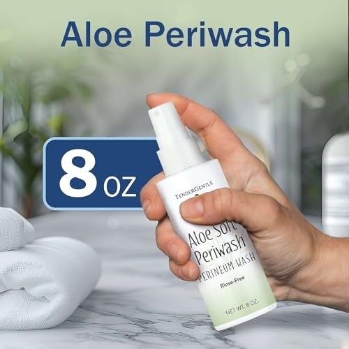 Aloe Soft Perineal Spray - Pack of 2 x 240 ml - Spülfreies Perineum-Waschmittel - Reinigt und beruhigt - Mit Aloe Vera Extrakt