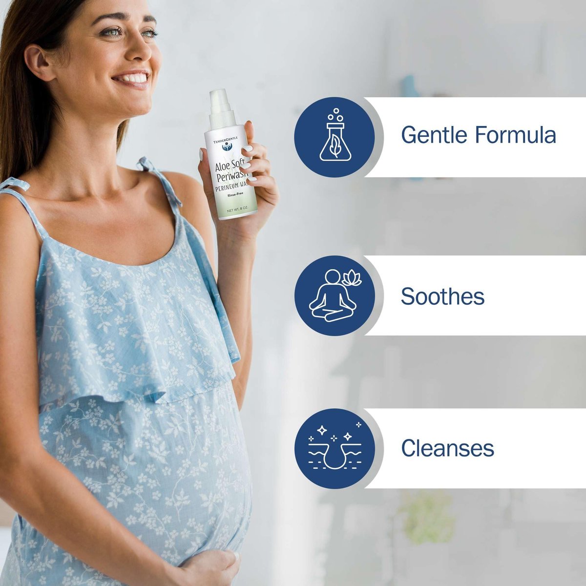Aloe Soft Perineal Spray - Pack of 2 x 240 ml - Spülfreies Perineum-Waschmittel - Reinigt und beruhigt - Mit Aloe Vera Extrakt