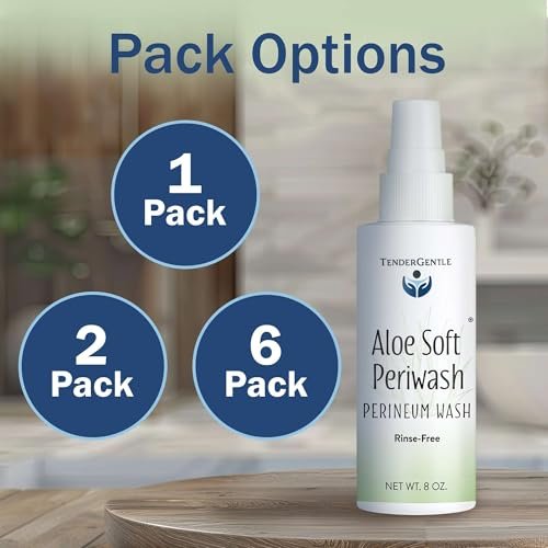 Aloe Soft Perineal Spray - Pack of 2 x 240 ml - Spülfreies Perineum-Waschmittel - Reinigt und beruhigt - Mit Aloe Vera Extrakt