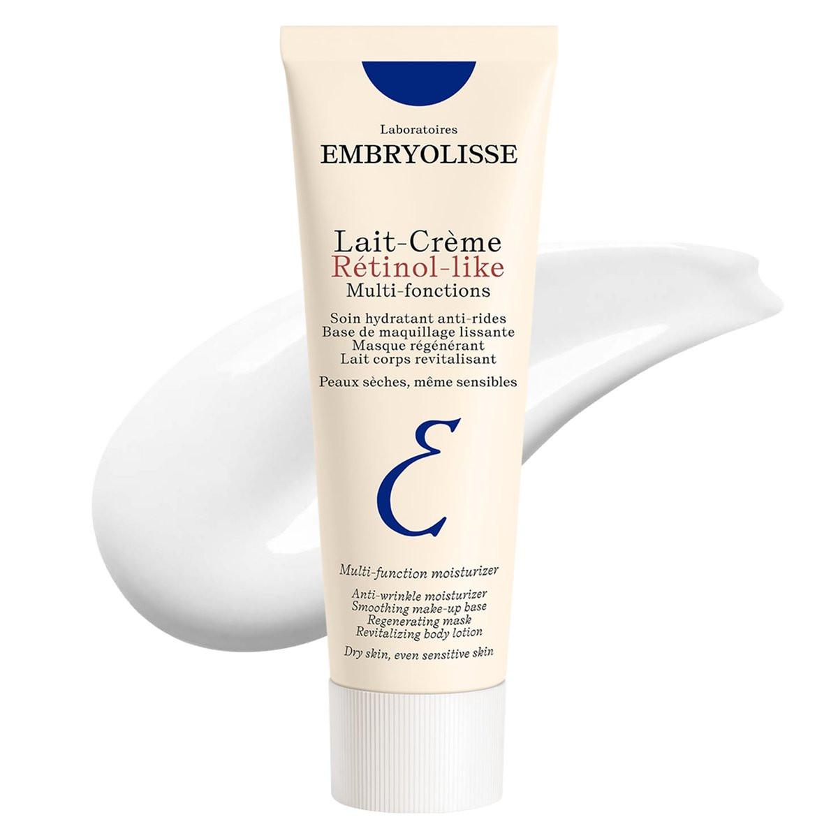Embryolisse Lait-Crème Retinol Alternative Anti-Aging Feuchtigkeitscreme & Make-up Primer für normale bis empfindliche Haut, reduziert feine Linien und Fältchen, 75 ml
