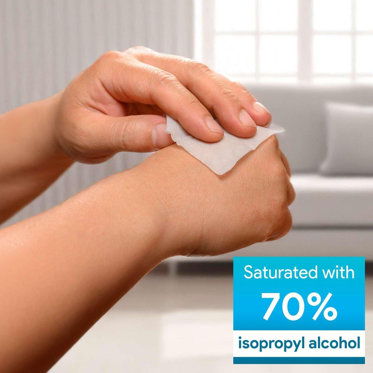 Alkoholtupfer einzeln verpackt – 100 sterile Alkoholpads mit 70% Isopropylalkohol – Hautreinigungs-Tupfer für Erste Hilfe, Injektionen, Nägel und medizinische Zwecke – Groß