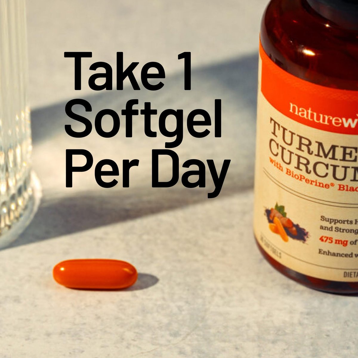 NatureWise Kurkuma Curcumin 500 mg mit schwarzem Pfeffer, extra stark, verbesserte Aufnahme, 95 % Curcuminoide & BioPerin für Immununterstützung, glutenfrei, nicht-GMO, 30 Kapseln (1-Monats-Vorrat)