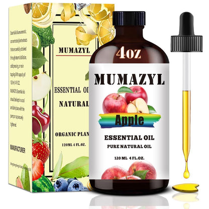 MUMAZYL Apfel Duftöl 118 ml – 100% reines Apfelöl für Aromatherapie, Diffuser, Luftbefeuchter, DIY Seifen- und Kerzenherstellung
