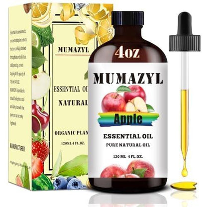 MUMAZYL Apfel Duftöl 118 ml – 100% reines Apfelöl für Aromatherapie, Diffuser, Luftbefeuchter, DIY Seifen- und Kerzenherstellung